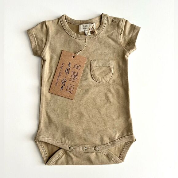 NWT The Simple Folk Short Sleeve Pocket Onesie - Picture 1 of 4